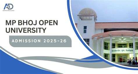 MP Bhoj Open University (MPBOU): Admissions 2024  .